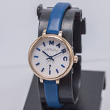  Shop Authentic Marc Jacobs Sally White Dial Blue Leather Strap Watch for Women - MBM1354 - Luxxuri