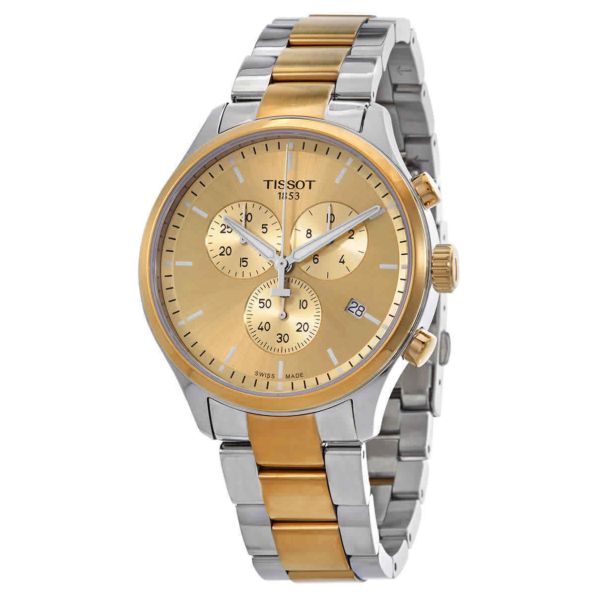  Shop Authentic Tissot T Sport Chrono XL Classic Gold Dial Two Tone Steel Strap Watch for Men - T116.617.22.021.00 - Luxxuri
