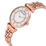 Shop Authentic Emporio Armani Gianni T Bar Mother of Pearl Rose Gold Stainless Steel Strap Watch For Women - AR1909 - Luxxuri