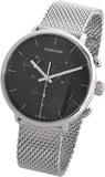 Shop Authentic Calvin Klein High Noon Chronograph Black Dial Silver Mesh Bracelet Watch for Men - K8M27121 - Luxxuri