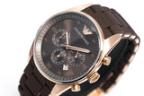  Shop Authentic Emporio Armani Sportivo Chronograph Brown Dial Brown Silicone Strap Watch For Men - AR5891 - Luxxuri