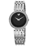  Shop Authentic Movado Esperanza 63 Diamonds Black Dial Silver Steel Strap Watch For Women - 0607052 - Luxxuri