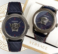 Shop Authentic Versace Palazzo Empire Blue Dial Blue Leather Strap Watch for Men - VERD00118 - Luxxuri