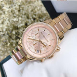  Shop Authentic Michael Kors Ritz Chronograph Rose Dial Two Tone Steel Strap Watch for Women - MK6475 - Luxxuri