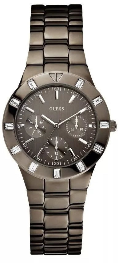  Shop Authentic Guess XS Multifunction Quartz Brown Dial Brown Steel Strap Watch For Women - W0027L1 - Luxxuri