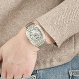  Shop Authentic Guess Raven Diamonds Silver Dial Silver Steel Strap Watch for Women - GW0104L1 - Luxxuri