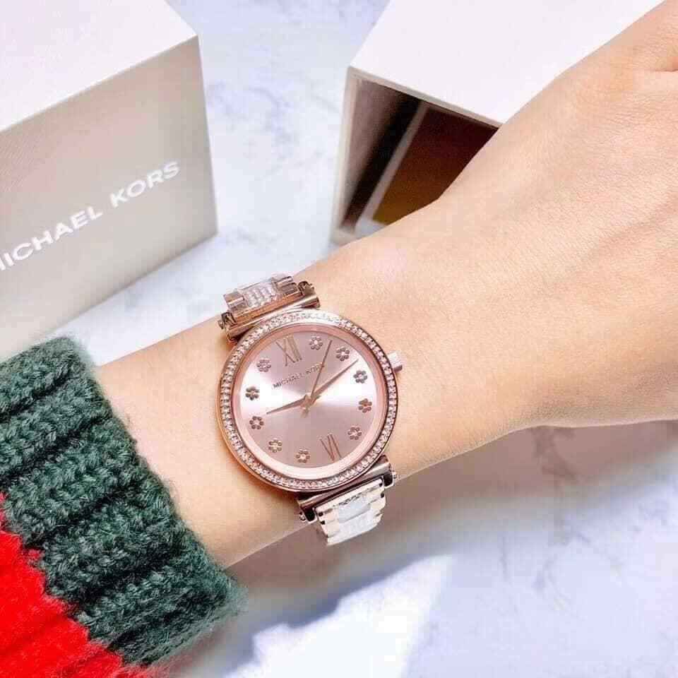  Shop Authentic Michael Kors Sofie Quartz Rose Gold Dial Rose Gold Steel Strap Watch For Women - MK3882 - Luxxuri