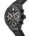  Shop Authentic Tag Heuer Carrera Automatic Chronograph Black Dial Black Rubber Strap Watch for Men - CBG2A90.FT6173 - Luxxuri