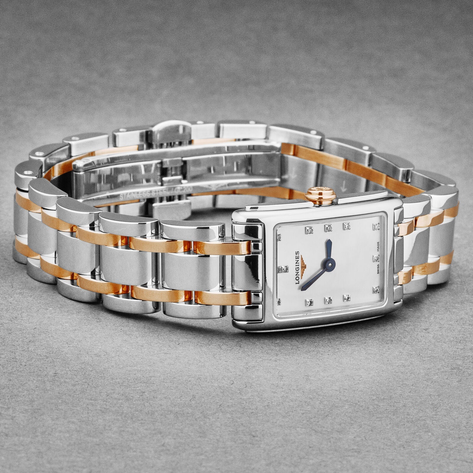  Shop Authentic Longines Dolcevita Mother of Pearl Diamond Dial Two Tone Steel Strap Watch for Women - L5.258.5.87.7 - Luxxuri