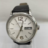  Shop Authentic Marc Jacobs Fergus White Dial Black Leather Strap Watch for Men - MBM5076 - Luxxuri