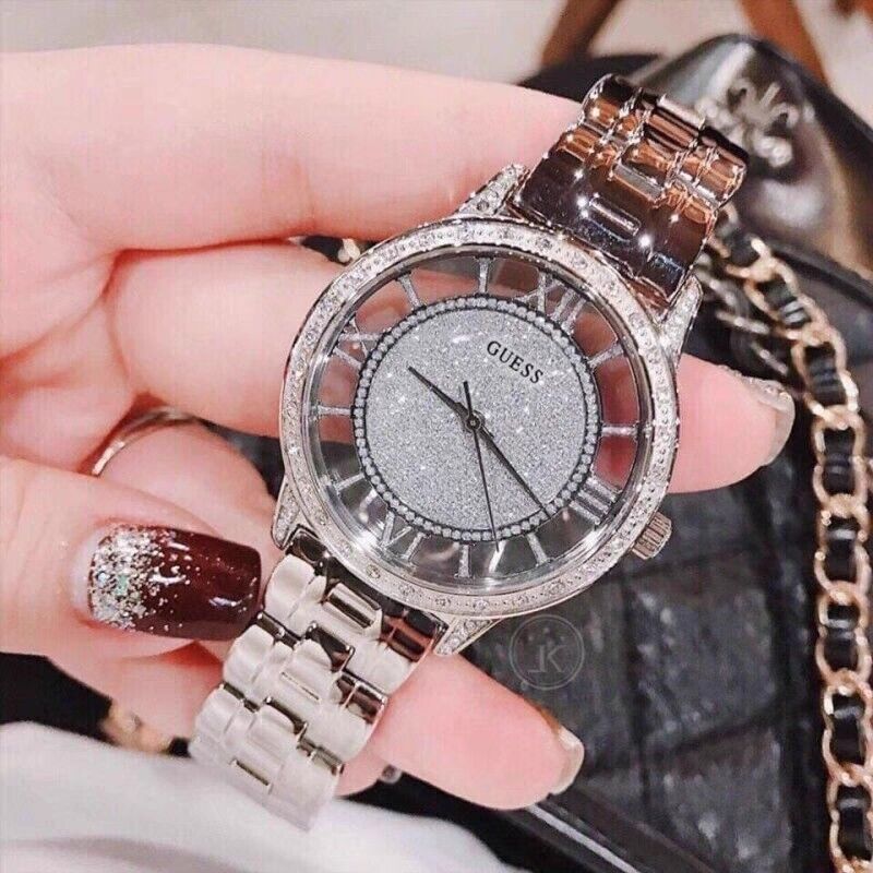  Shop Authentic Guess Ethereal Diamonds Silver Dial Silver Steel Strap Watch for Women - W1013L1 - Luxxuri