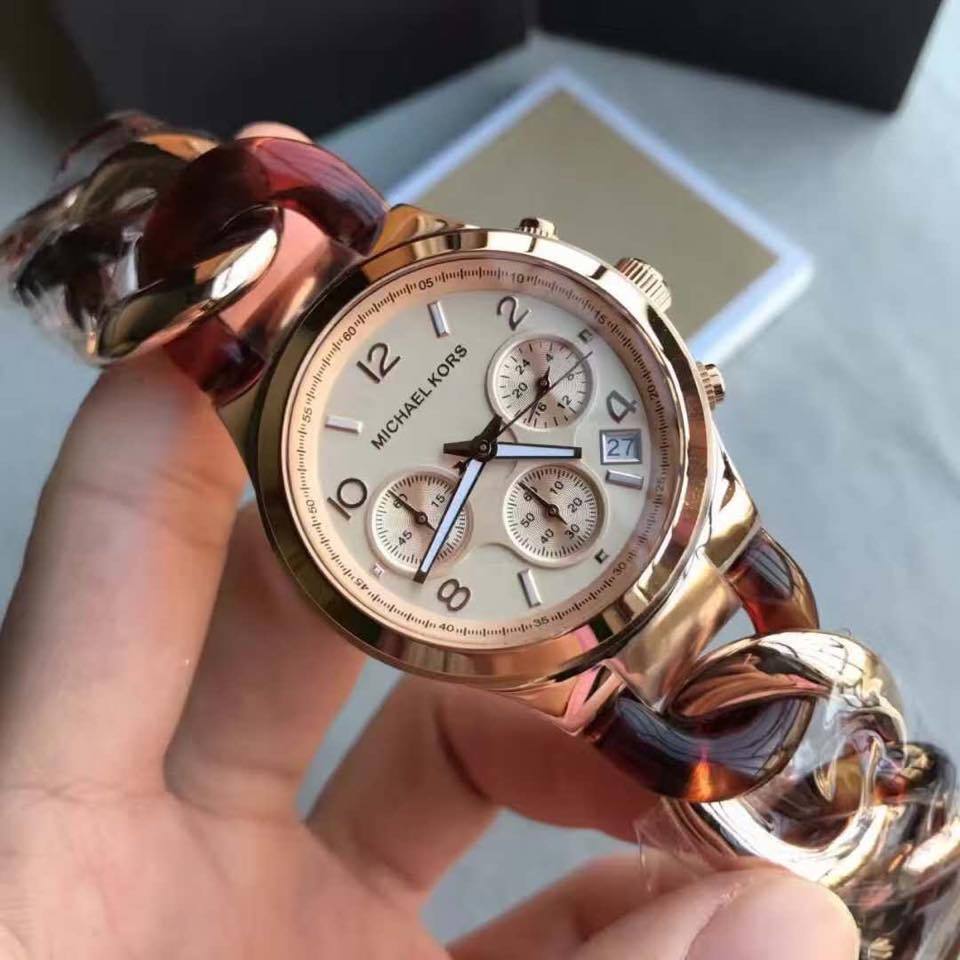  Shop Authentic Michael Kors Runway Rose Gold Dial Two Tone Steel Strap Watch for Women - MK4269 - Luxxuri