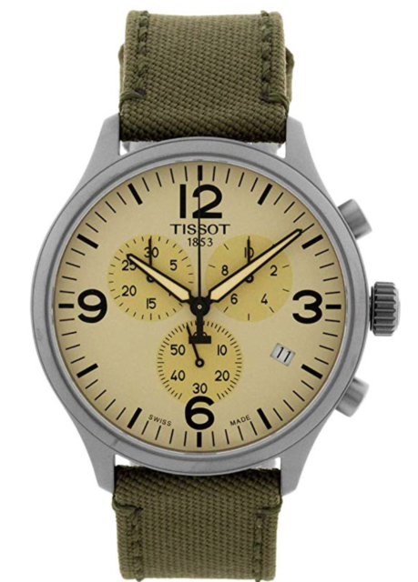  Shop Authentic Tissot T Sport Chrono XL Beige Dial Khakhi Green Nylon Strap Watch for Men - T116.617.33.267.00 - Luxxuri