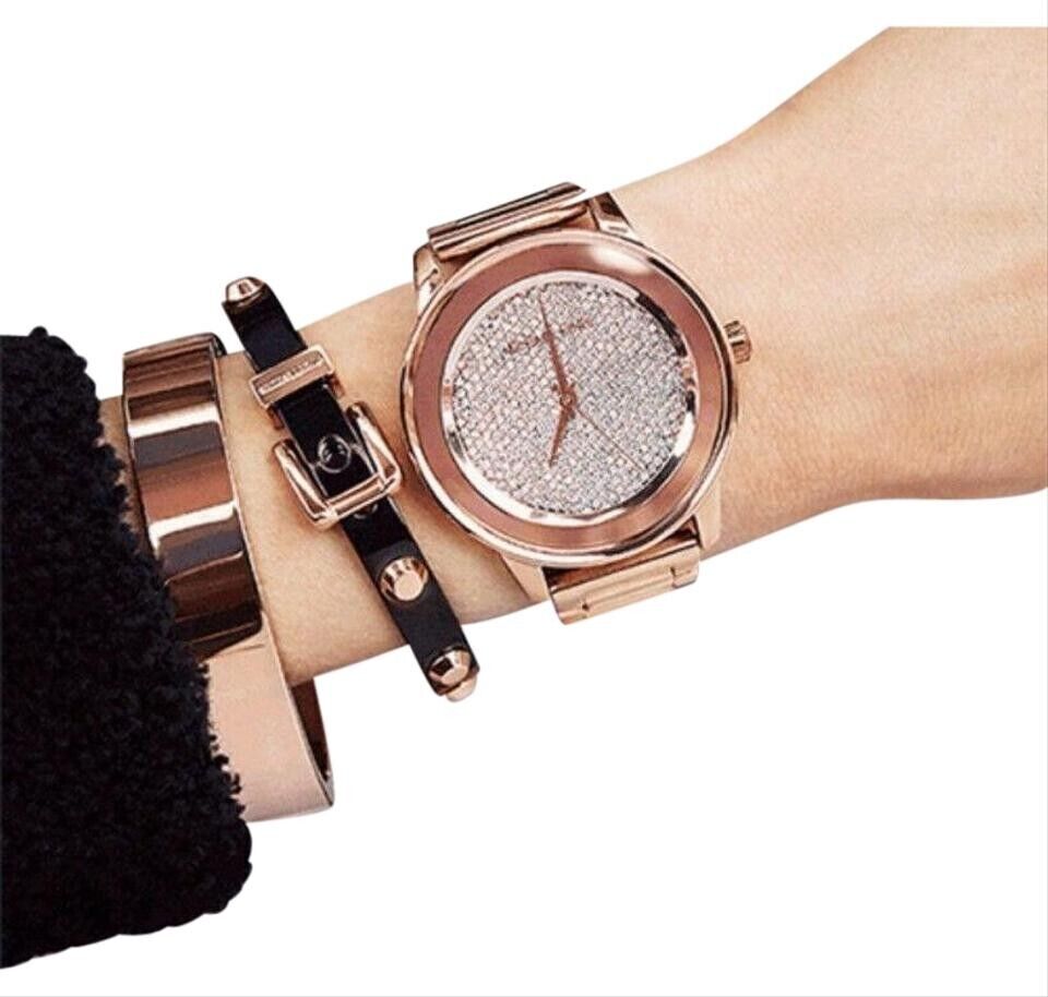  Shop Authentic Michael Kors Kinley Rose Gold Dial Rose Gold Steel Strap Watch for Women - MK6210 - Luxxuri
