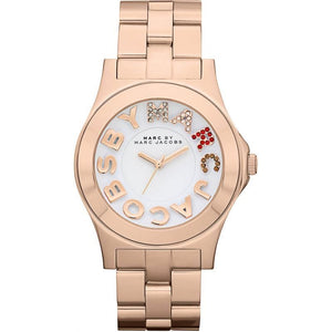  Shop Authentic Marc Jacobs Rivera White Dial Rose Gold Steel Strap Watch for Women - MBM3138 - Luxxuri