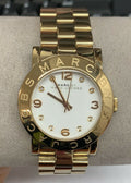  Shop Authentic Marc Jacobs Amy White Dial Gold Steel Strap Watch for Women - MBM3056 - Luxxuri