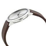  Shop Authentic Calvin Klein Minimal Silver Dial Brown Leather Strap Watch for Men - K3M221G6 - Luxxuri