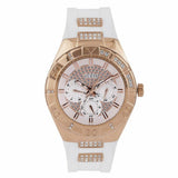  Shop Authentic Guess Luna Diamonds White Dial White Rubber Strap Watch for Women - W0653L4 - Luxxuri