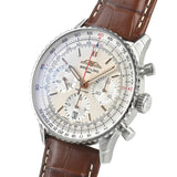  Shop Authentic Breitling Navitimer B01 Chronograph 41 White Dial Brown Leather Strap Watch for Men - AB0139211G1P1 - Luxxuri