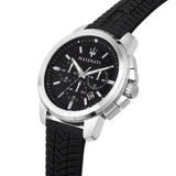  Shop Authentic Maserati Successo Chronoraph Black Dial Black Silicon Strap Watch For Men - R8871621014 - Luxxuri