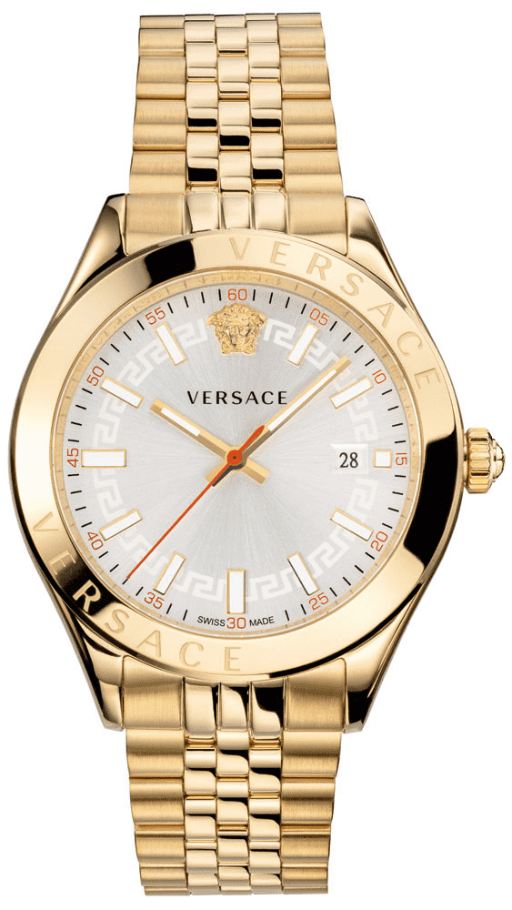  Shop Authentic Versace Hellenyium Analog White Dial Gold Steel Strap Watch for Men - VEVK00720 - Luxxuri