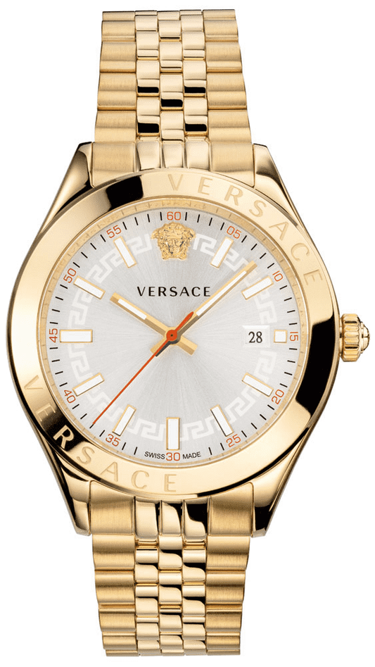 Shop Authentic Versace Hellenyium Analog White Dial Gold Steel Strap Watch for Men - VEVK00720 - Luxxuri