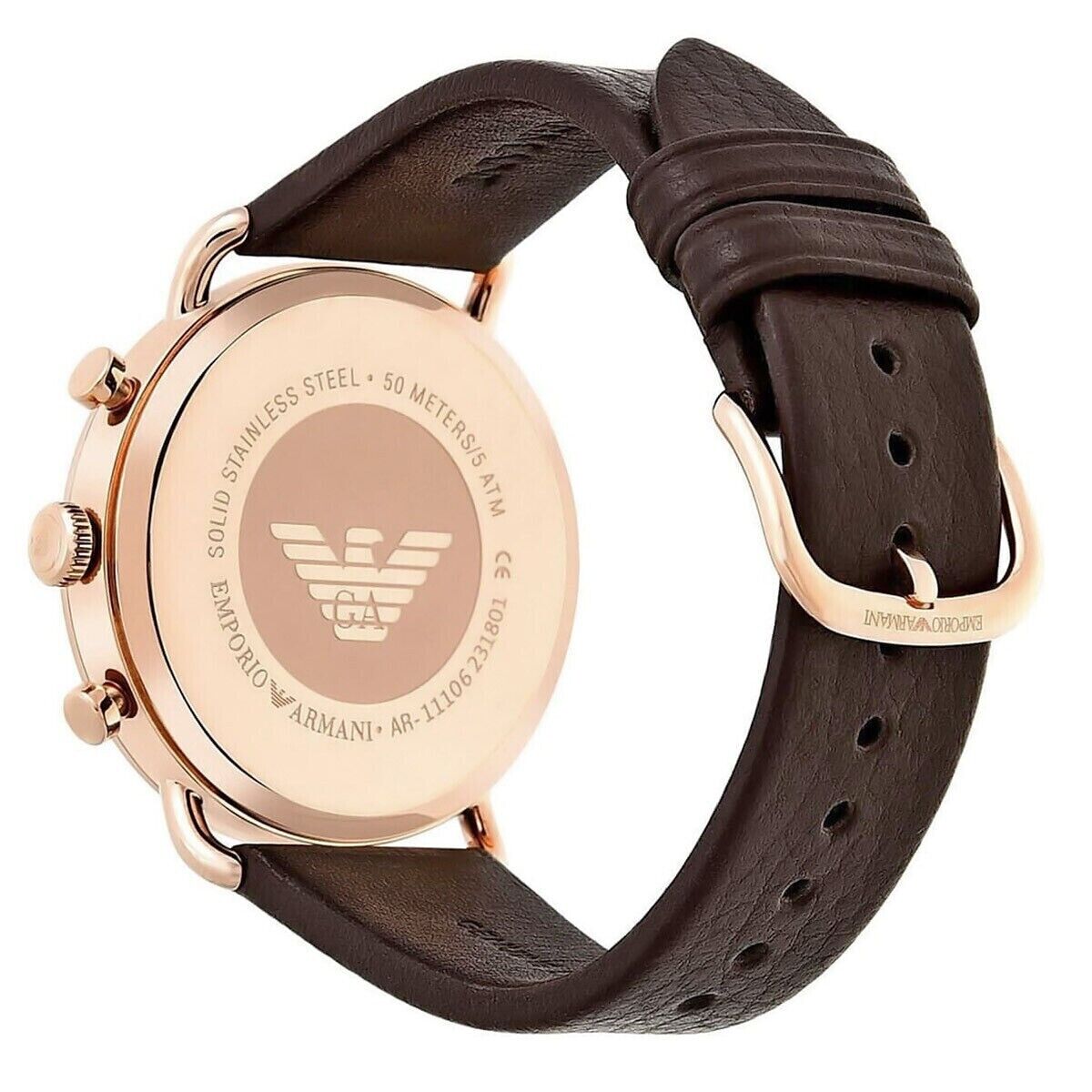  Shop Authentic Emporio Armani Aviator Grey Dial Brown Leather Strap Watch For Men - AR11106 - Luxxuri