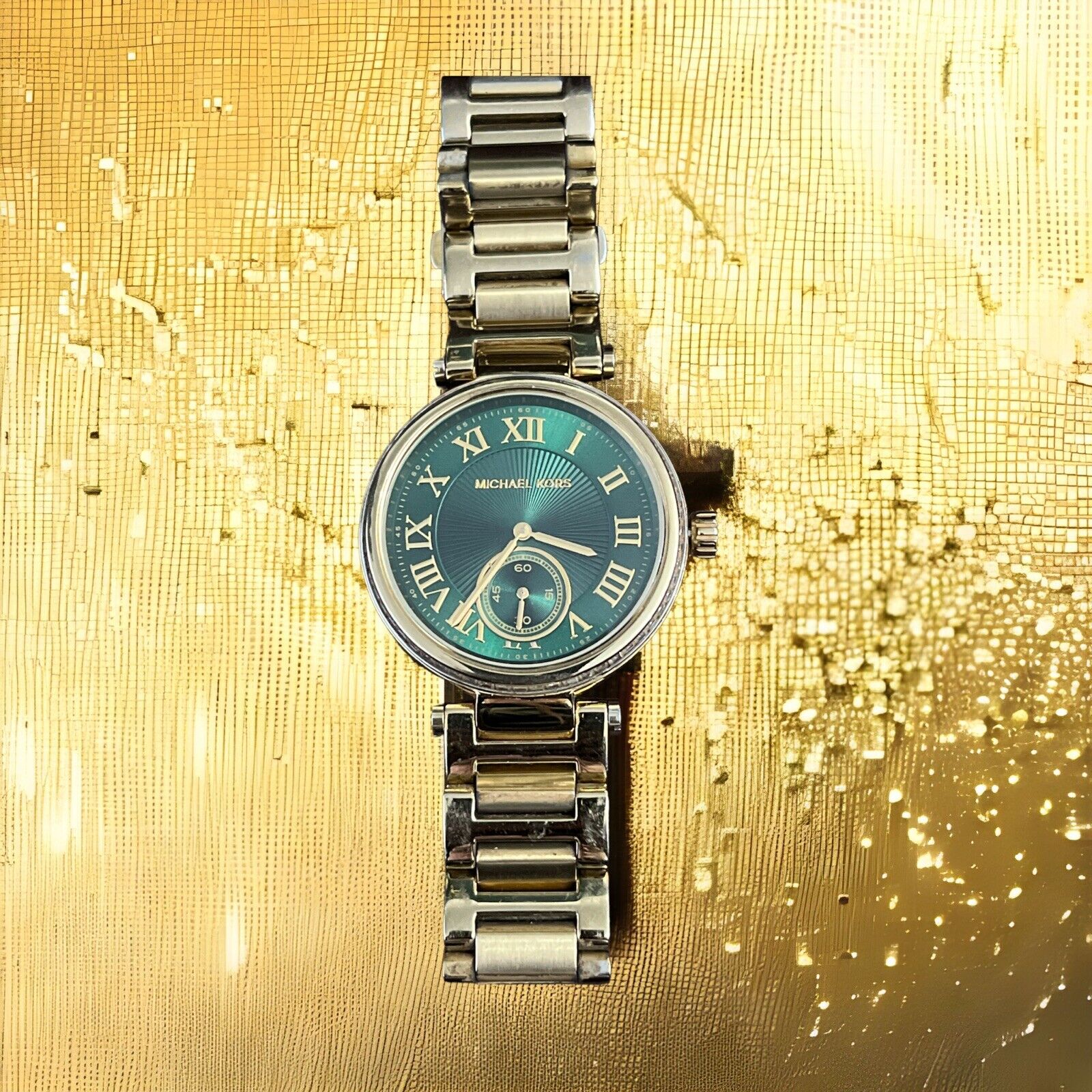  Shop Authentic Michael Kors Skylar Green Dial Gold Steel Strap Watch for Women - MK6065 - Luxxuri