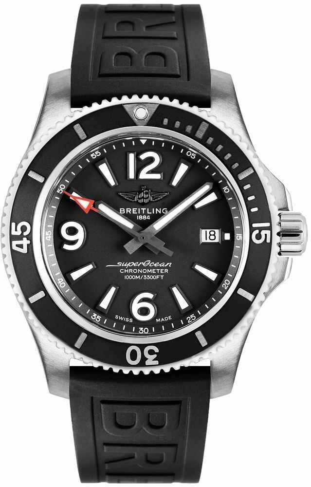  Shop Authentic Breitling Superocean II 44mm Black Dial Black Rubber Strap Watch for Men - A17367D71B1S2 - Luxxuri
