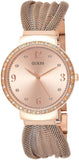  Shop Authentic Guess Chiffon Rose Gold Dial Mesh Bracelet Watch For Women - W1083L3 - Luxxuri