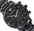  Shop Authentic Emporio Armani Luigi Chronograph Black Dial Black Steep Strap Watch For Men - AR11045 - Luxxuri