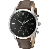  Shop Authentic Fossil Townsman Chronograph Black Dial Brown Leather Strap Watch for Men  - FS5280 - Luxxuri