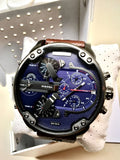  Shop Authentic Diesel Mr Daddy Blue Dial Brown Leather Strap Watch For Men - DZ7314 - Luxxuri