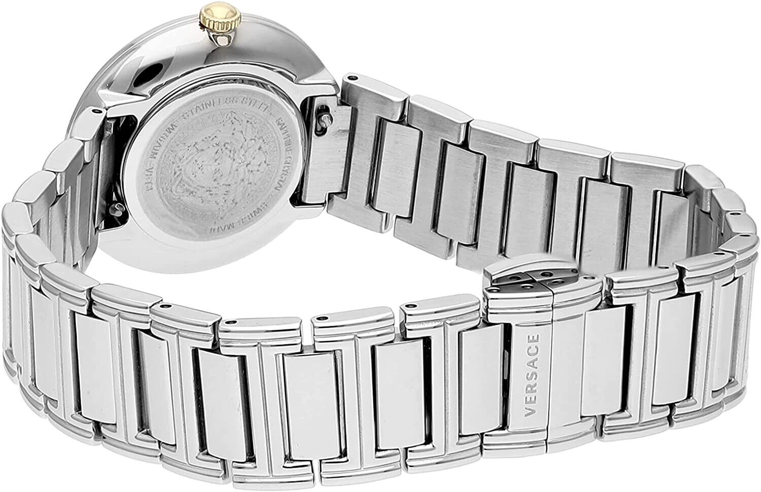  Shop Authentic Versace Virtus Quartz White Dial Silver Steel Strap Watch For Women - VET300621 - Luxxuri