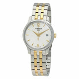  Shop Authentic Tissot T Classic Tradition White Dial Two Tone Mesh Bracelet Watch for Women - T063.210.22.037.00 - Luxxuri