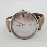  Shop Authentic Fossil Jacqueline Blush Mother of Pearl Dial Pink Leather Strap Watch for Women - ES4151 - Luxxuri