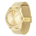  Shop Authentic Movado Bold Diamonds Gold Dial Gold Mesh Bracelet Watch For Men - 3600460 - Luxxuri