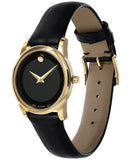  Shop Authentic Movado Museum Classic Black Dial Black Leather Strap Watch For Women - 0606877 - Luxxuri