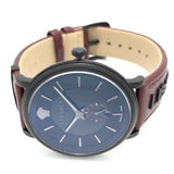  Shop Authentic Versace V-Circle Manifesto Black Dial Maroon Leather Strap Watch for Men - VBQ040017 - Luxxuri