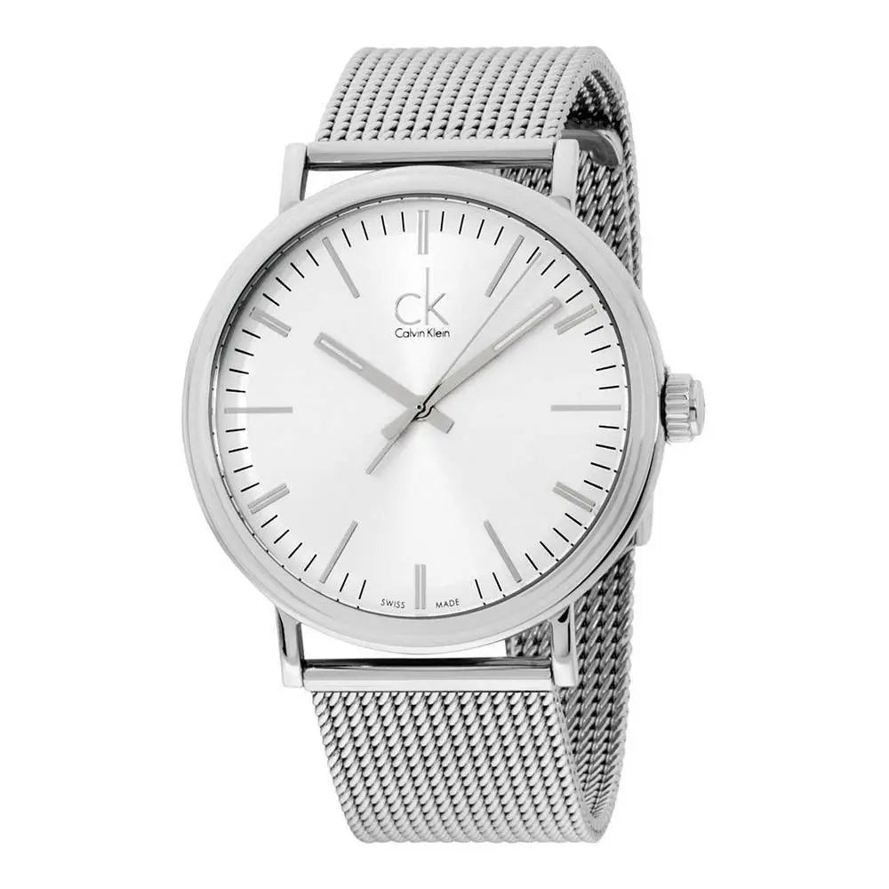  Shop Authentic Calvin Klein Surround Silver Dial Silver Mesh Bracelet Watch for Men - K3W21126 - Luxxuri
