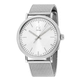  Shop Authentic Calvin Klein Surround Silver Dial Silver Mesh Bracelet Watch for Men - K3W21126 - Luxxuri