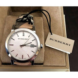  Shop Authentic Burberry The City Silver Dial Brown Leather Strap Watch for Women - BU9025 - Luxxuri