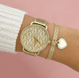  Shop Authentic Michael Kors Portia Quartz Gold Dial Gold Steel Strap Watch For Women - MK3886 - Luxxuri