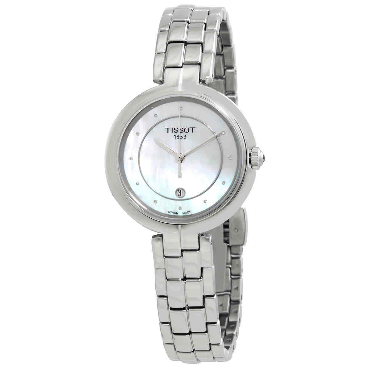  Shop Authentic Tissot T Lady Flamingo Diamonds White Dial Silver Steel Strap Watch For Women - T094.210.11.116.01 - Luxxuri