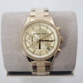  Shop Authentic Michael Kors Ritz Chronograph Gold Dial Gold Steel Strap Watch For Women - MK6597 - Luxxuri