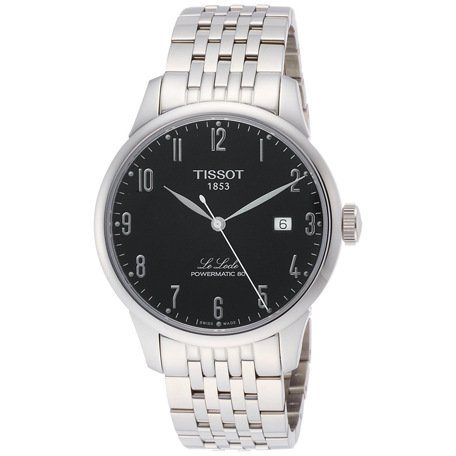  Shop Authentic Tissot Le Locle Powermatic 80 Black Dial Silver Steel Strap Watch For Men - T006.407.11.052.00 - Luxxuri