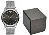  Shop Authentic Emporio Armani Luigi Analog Black Dial Silver Mesh Bracelet Watch For Men - AR11272 - Luxxuri