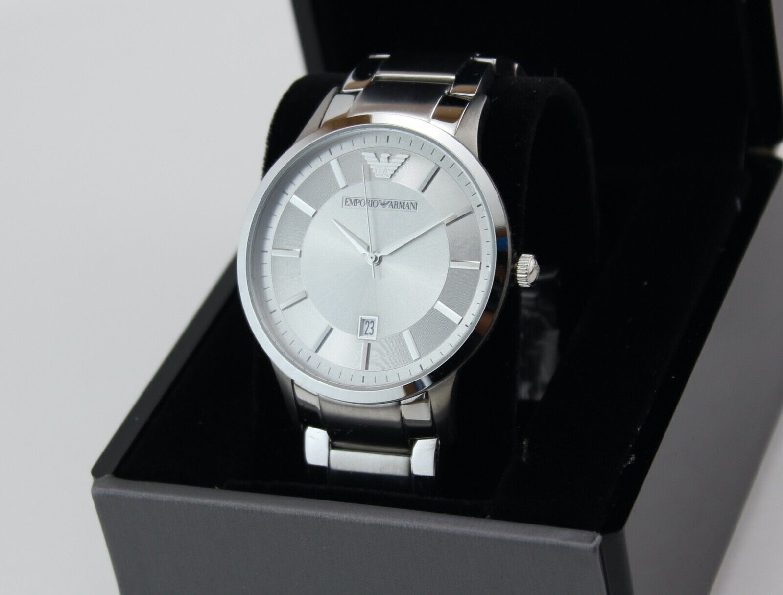  Shop Authentic Emporio Armani Classic Quartz White Dial Silver Steel Strap Watch For Men - AR2430 - Luxxuri
