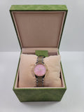  Shop Authentic Gucci G Timeless Quartz Pink Dial Two Tone Steel Strap Watch For Women - YA1265030 - Luxxuri