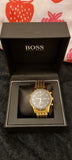  Shop Authentic Hugo Boss Navigator Black Dial Gold Steel Strap Watch for Men - 1513531 - Luxxuri